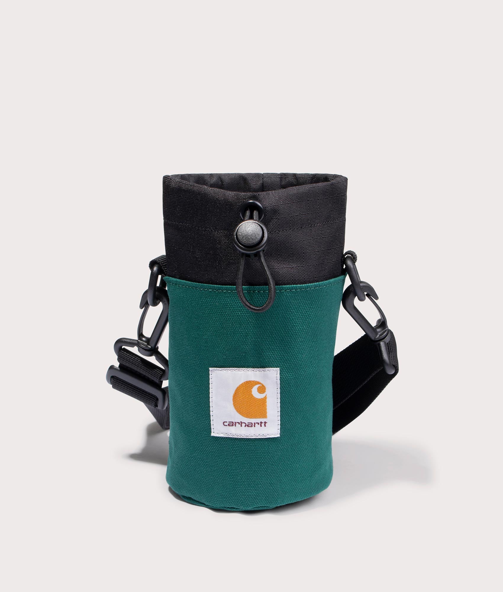 Carhartt WIP Groundworks Bottle-Carrier in 1ZUXX Chervil/Black front shot at EQVVS