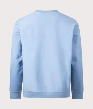 Carhartt WIP Relaxed Fit American Script Sweatshirt in Frosted Blue Back Shot at EQVVS