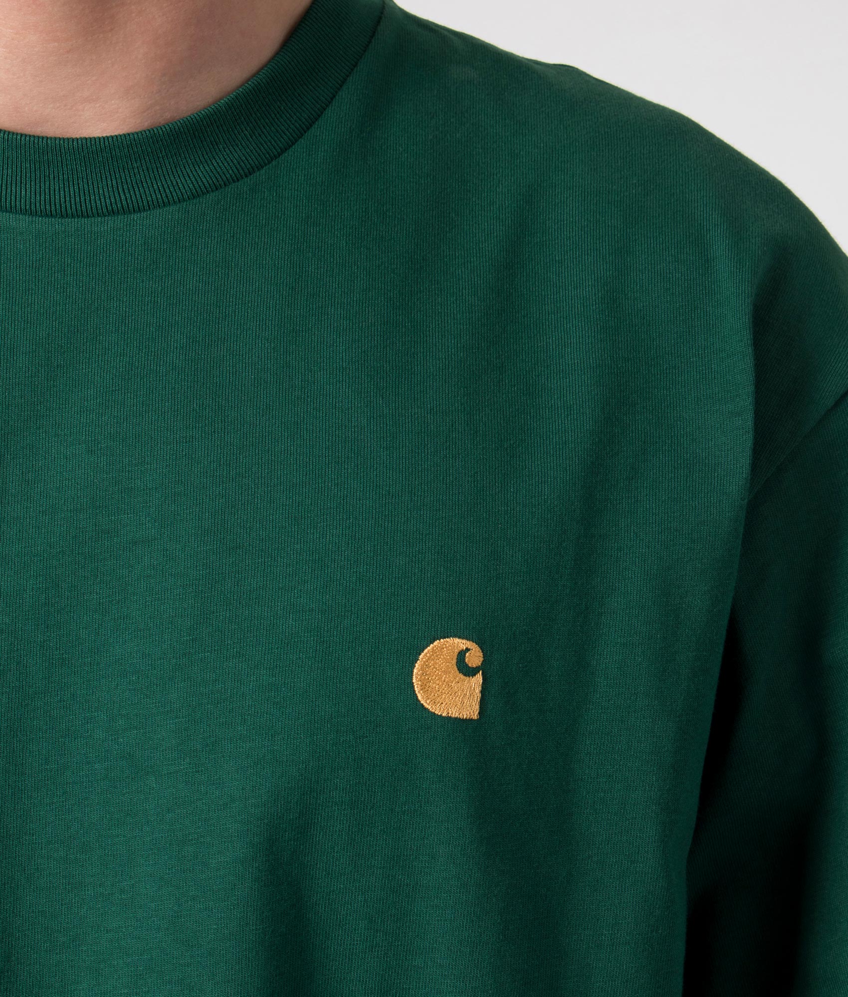 Relaxed-Fit-Chase-T-Shirt-1YWXX-Chervil/Gold-Carhartt-WIP-EQVVS