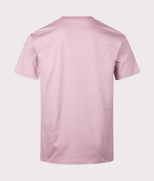 Carhartt WIP Relaxed Fit Chase T-Shirt in Glassy Pink and Gold Back Shot at EQVVS