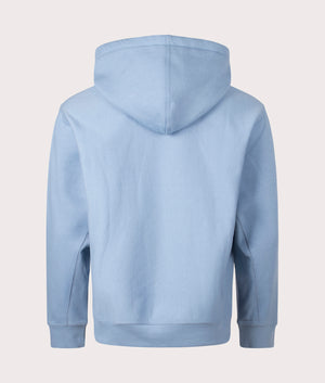 Carhartt WIP Relaxed Fit American Script Hoodie in Frosted Blue Back Shot at EQVVS