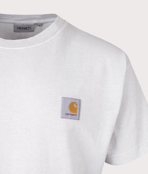 Relaxed Fit Nelson T-Shirt in Sonic Silver by Carhartt. EQVVS Detail Shot.