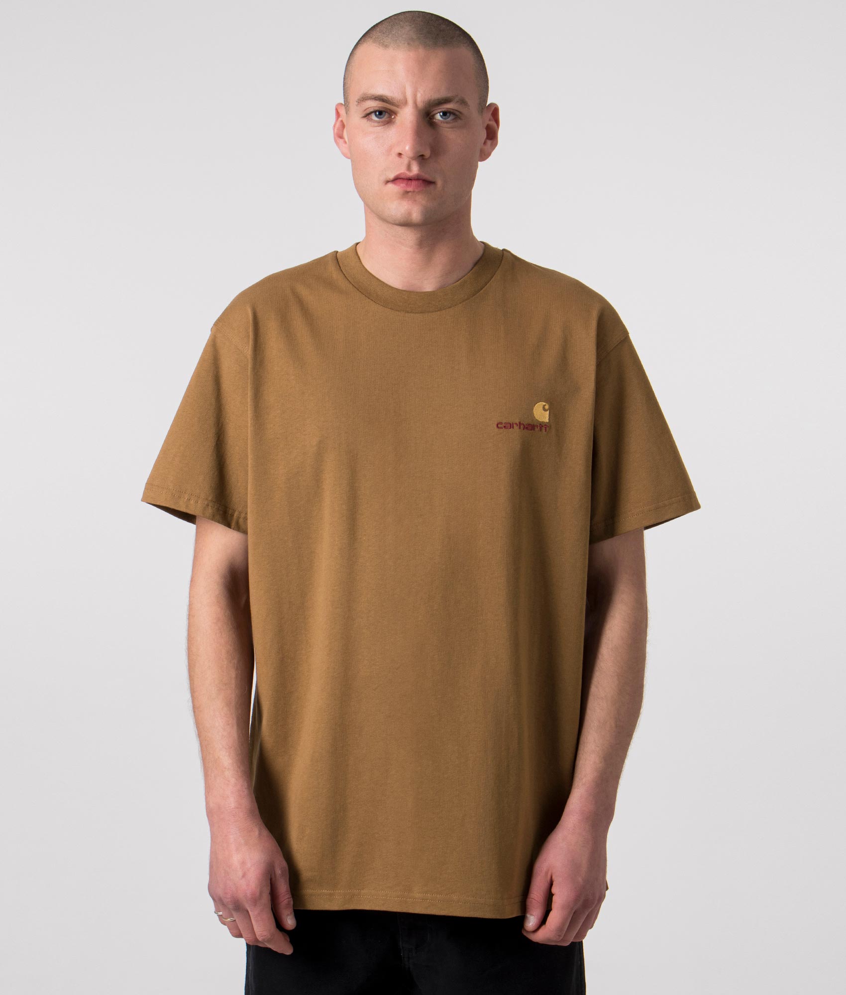 Relaxed Fit American Script T-Shirt HZXX Hamilton Brown Carhartt WIP EQVVS