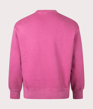 Oversized Nelson Sweatshirt in Magenta by Carhartt WIP. EQVVS Back Angle Shot.