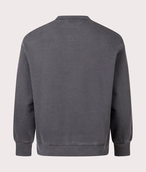 Oversized Nelson Sweatshirt in Charcoal by Carhartt WIP. EQVVS Back Angle Shot.