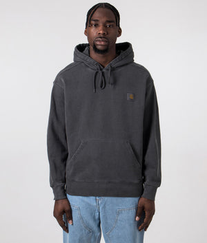 Carhartt WIP Oversized Nelson Hoodie in Charcoal Grey, 100% Cotton. Front model Shot at EQVVS