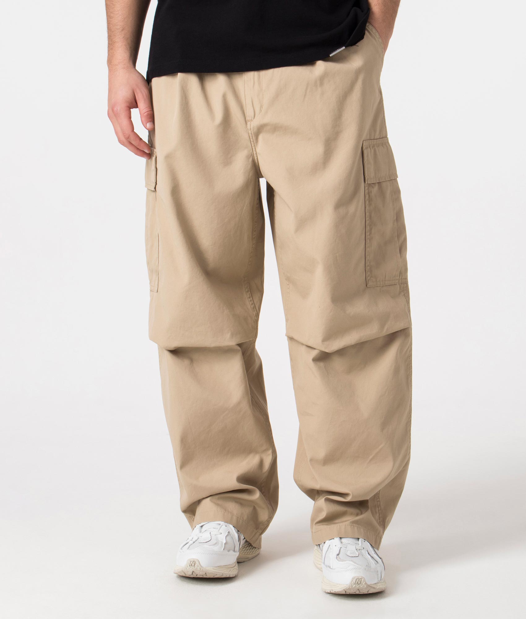 Carhartt WIP Relaxed Fit Cole Cargo Pant in Sable Beige Front Shot EQVVS