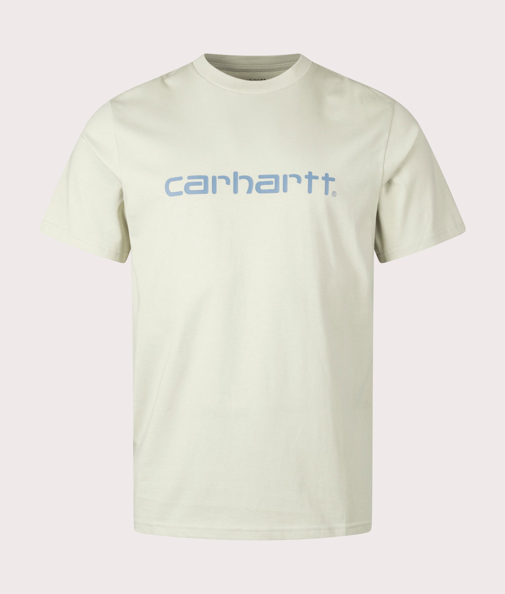 Script T-Shirt in Beryl Sorrent by Carhartt WIP. EQVVS Front Angle Shot.