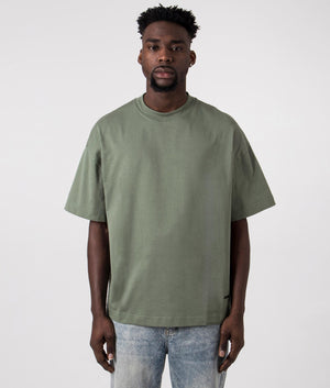 Link Script T-Shirt Carhartt WIP. Park Green. Front Shot at EQVVS;. 