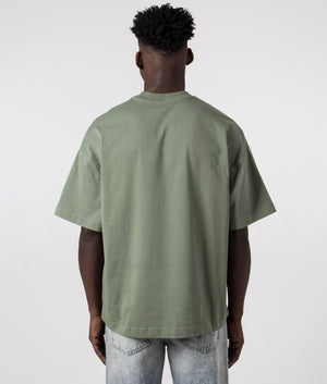 Link Script T-Shirt Carhartt WIP. Park Green. Back Shot at EQVVS. 