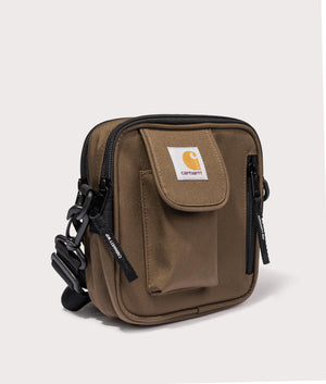 Carhartt WIP Small Essentials Bag in 1ZDXX Lumber Side front shot at EQVVS