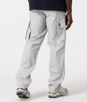 Carhartt WIP Regular Fit Cargo Pants in Sonic Silver, 100% Cotton Back Shot at EQVVS