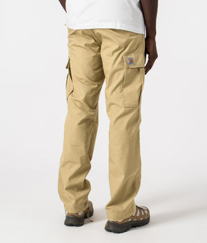 Carhartt WIP Regular Fit Cargo Pants in Agate Beige, 100% Cotton Back Shot at EQVVS