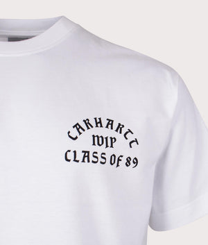 Carharrt Relaxed Fit Class of 89 T-Shirt in white detail shot at EQVVS