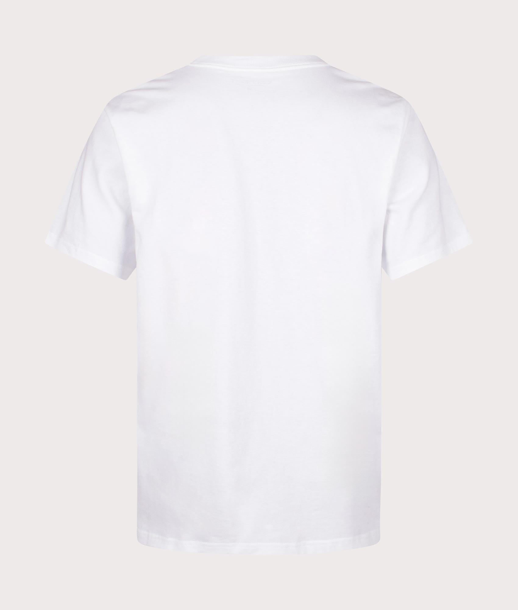 Carhartt WIP Relaxed Fit Icons T-Shirt in 00AXX White/Black back shot at EQVVS