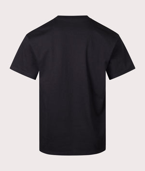 Relaxed Fit Icons T-Shirt in Black by Carhartt WIP. EQVVS Back Angle Shot.