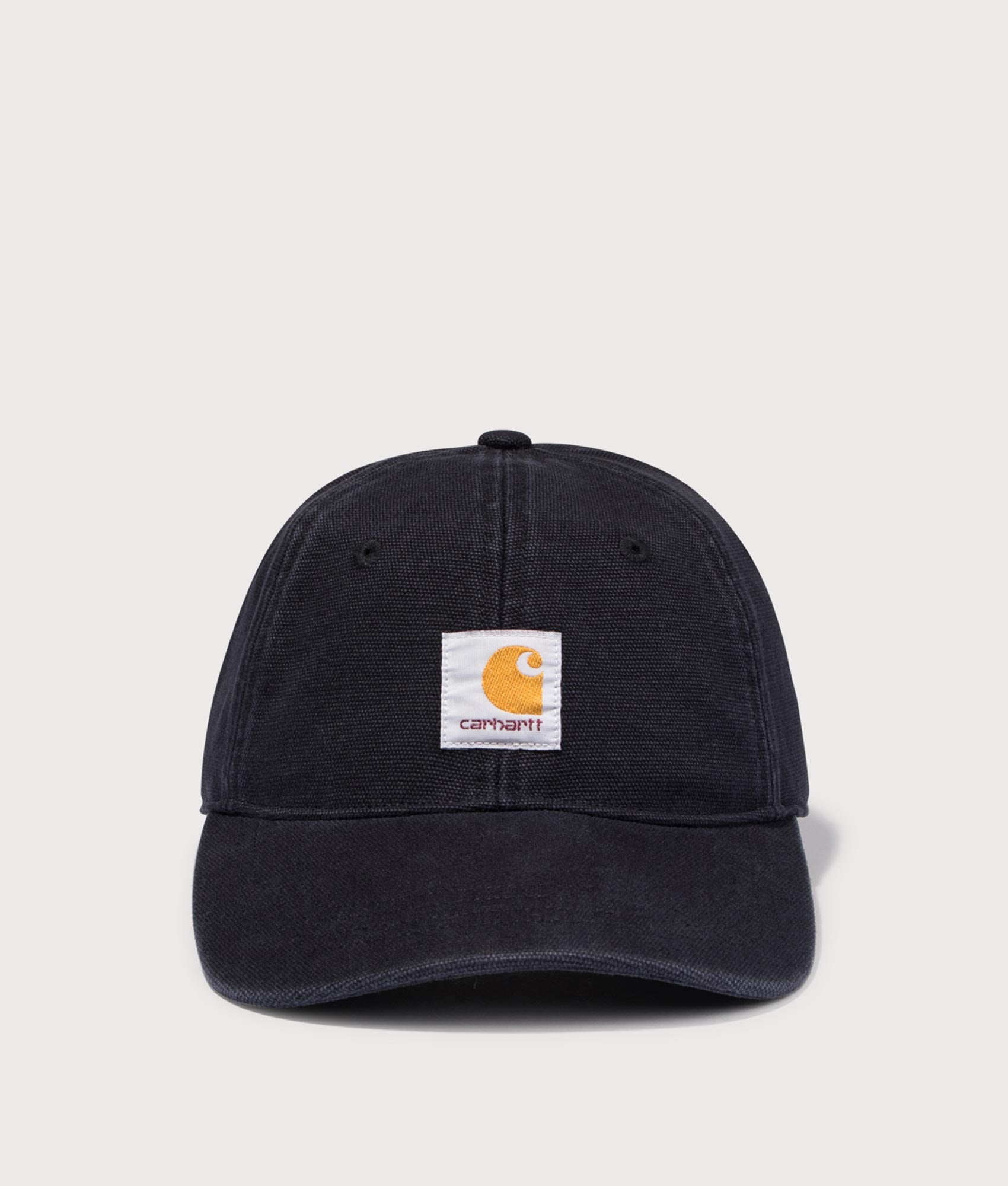 Carhartt WIP Icon Cap in Black Front Shot at EQVVS