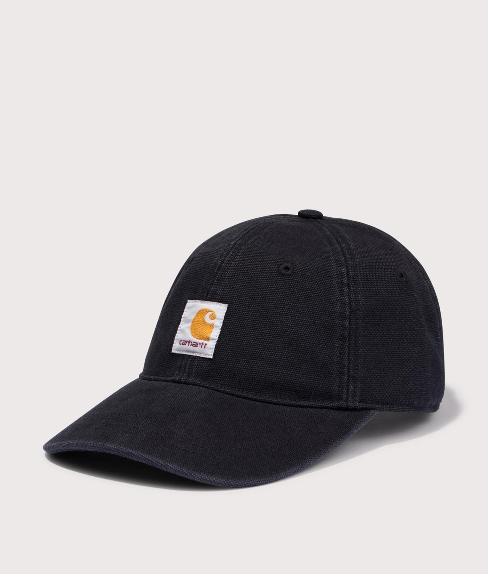 Carhartt WIP Icon Cap in Black Angle Shot at EQVVS