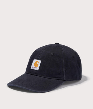 Carhartt WIP Icon Cap in Black Angle Shot at EQVVS