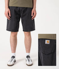 Loose Fit Landon Denim Shorts: 8906 Black 