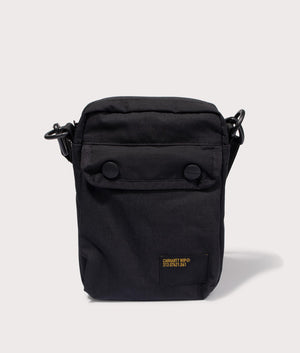 Carhartt WIP Haste Shoulder Bag in 89XX Black front shot at EQVVS