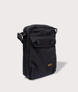 Carhartt WIP Haste Shoulder Bag in 89XX Black side front shot at EQVVS