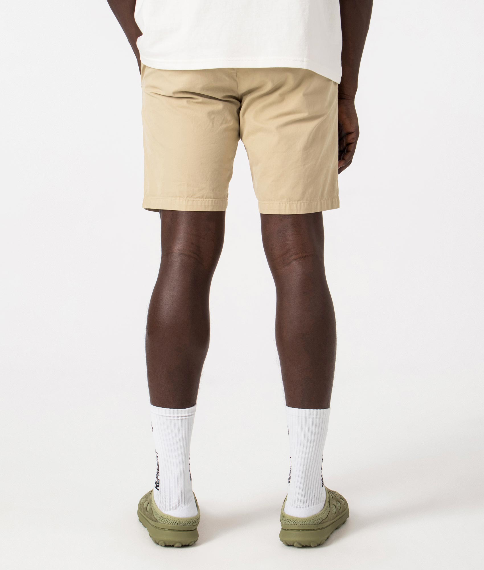 Carhartt WIP John Shorts in Sable Beige, 100% Cotton. Back Shot at EQVVS.