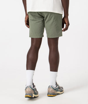 Carhartt WIP John Shorts in Park Green, 100% Cotton. back Shot at EQVVS