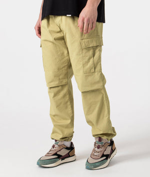 Carhartt WIP Cargo Joggers in Agate Beige Side Shot at EQVVS