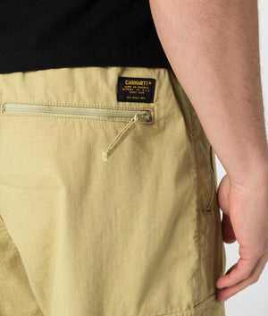 Carhartt WIP Cargo Joggers in Agate Beige Detail Shot at EQVVS