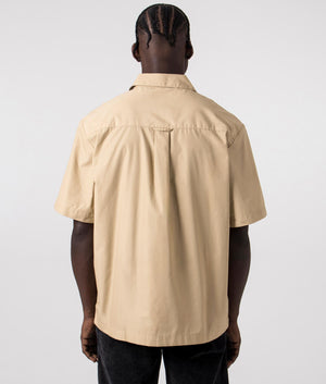 Carhartt WIP Short Sleeve Craft Shirt in Sable Beige. Back Shot at EQVVS