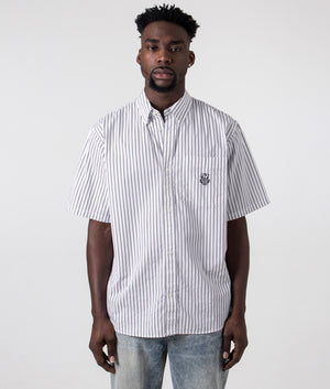 Short Sleeve Linus Shirt by Carhartt WIP. EQVVS Front Angle Shot.