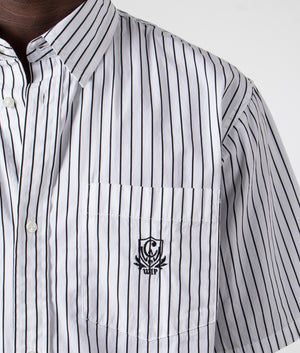Short Sleeve Linus Shirt by Carhartt WIP. EQVVS Detail Shot.