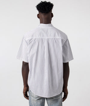 Short Sleeve Linus Shirt by Carhartt WIP. EQVVS Back Angle Shot.