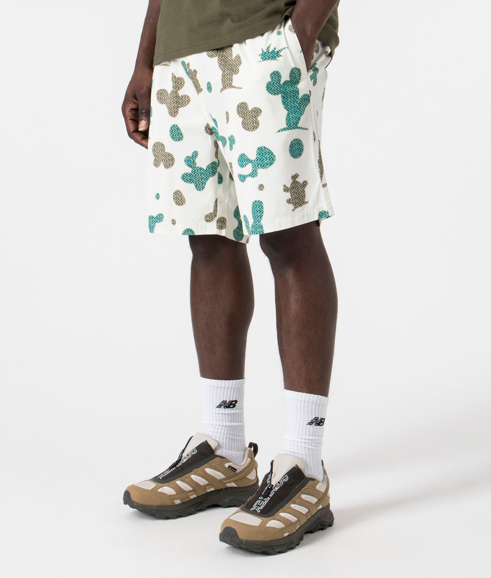 Opus Shorts in Wax by Carhartt. EQVVS Model Shot.