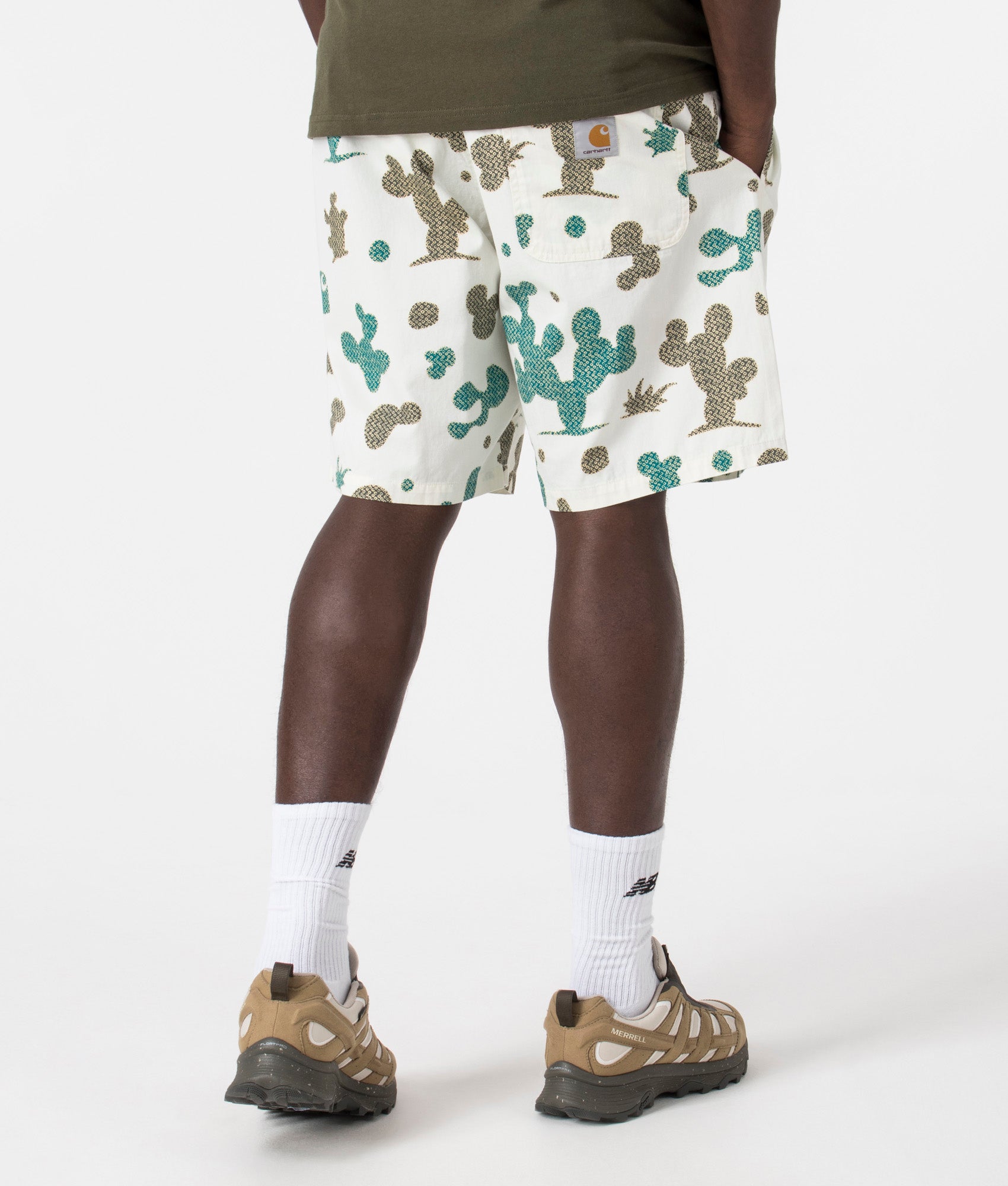 Opus Shorts in Wax by Carhartt. EQVVS Model Shot.