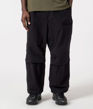 Carhartt WIP Judd Pants in Black, relaxed Fit 100% cotton Front Shot at EQVVS