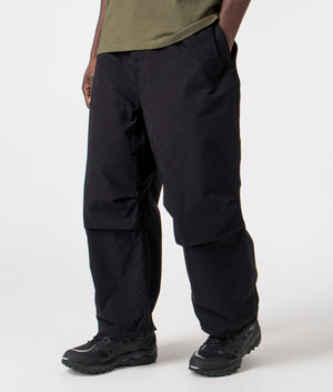Carhartt WIP Judd Pants in Black, relaxed Fit 100% cotton Angle Shot at EQVVS