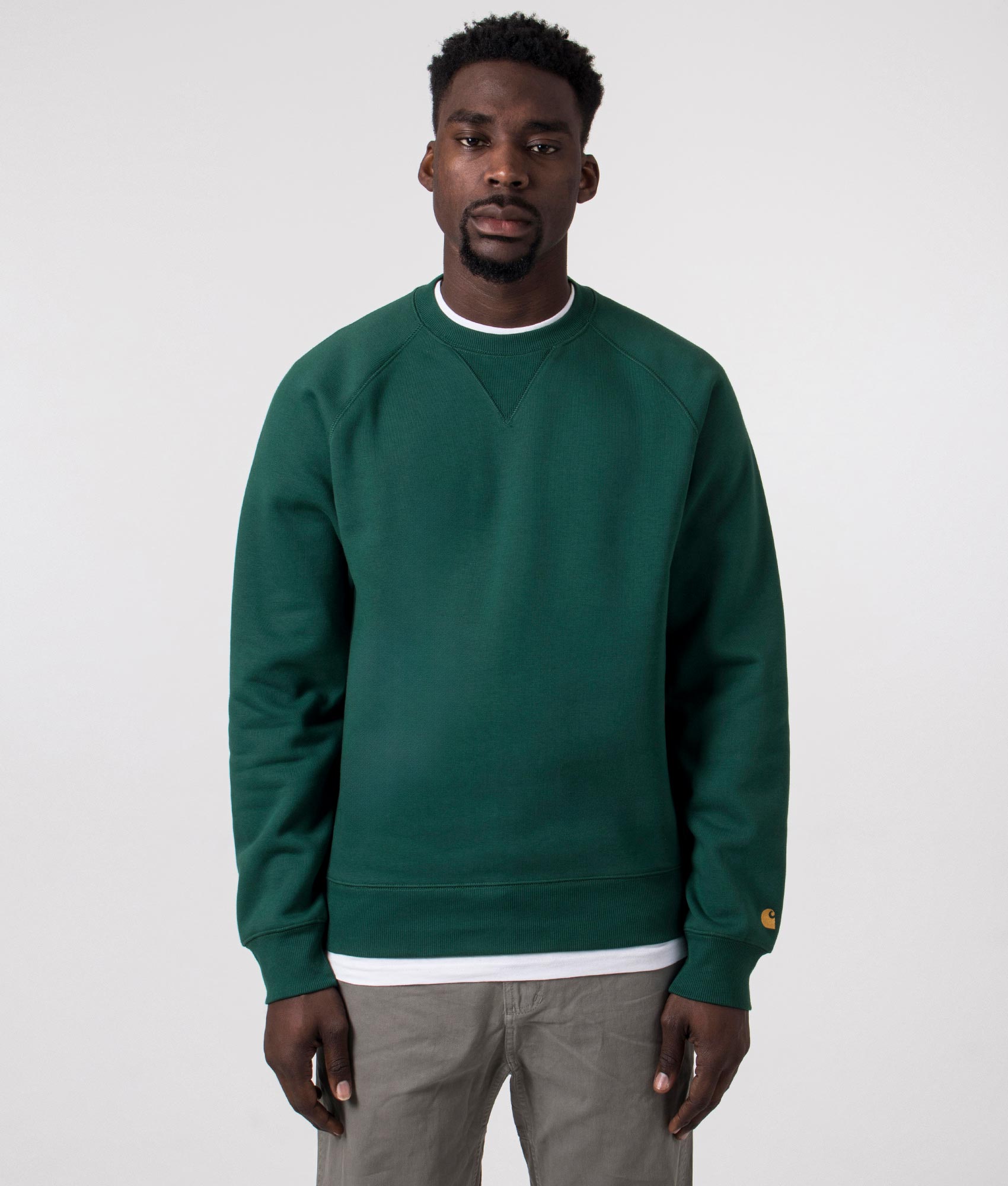 Chase-Sweatshirt-1YWXX-Chervil/Gold-Carhartt-WIP-EQVVS