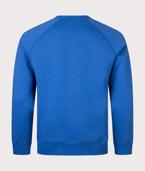 Carhartt WIP Chase Sweatshirt in Acupulco Blue Back shot at EQVVS