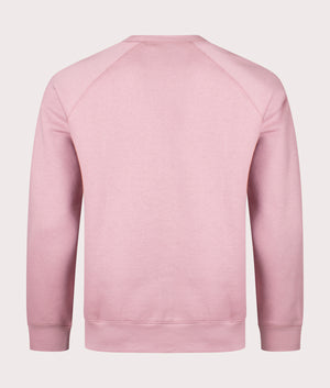 Carhartt WIP Chase Sweatshirt in Glassy Pink Back Shot at EQVVS