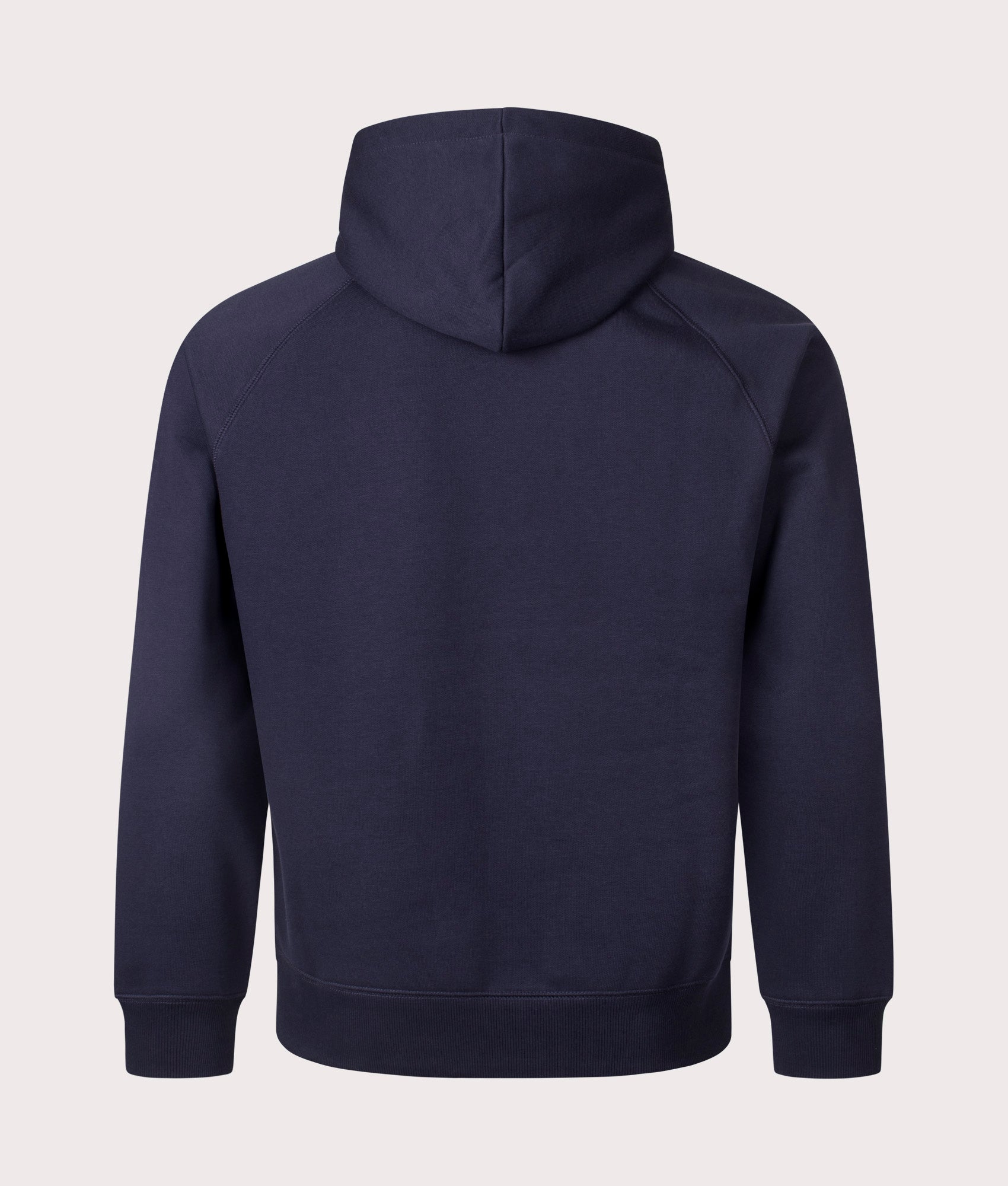 Carhartt WIP Chase Hoodie in Dark Navy/Gold. Shot at EQVVS.  Back shot. 