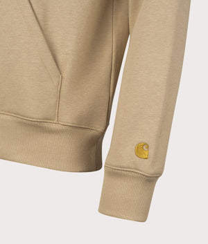 Carhartt WIP Chase Hoodie in Sable Detail Shot at EQVVS