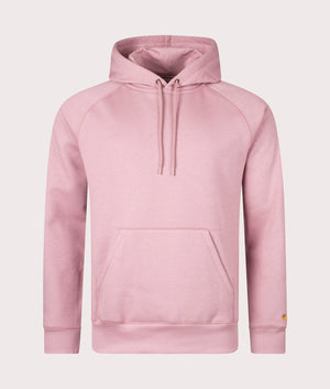 Carhartt WIP Chase Hoodie in Glassy Pink front Shot at EQVVS