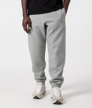 Chase Joggers in Grey Heather/Gold by Carhartt. EQVVS Front Angle Shot.