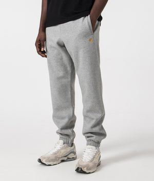 Chase Joggers in Grey Heather/Gold by Carhartt. EQVVS Side Angle Shot.