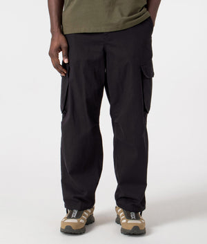 Carhartt WIP Unity Pants in Black, Relaxed Fit, 100% Cotton. Front Shot at EQVVS
