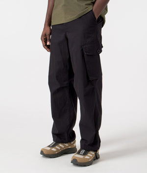 Carhartt WIP Unity Pants in Black, Relaxed Fit, 100% Cotton Angle Shot at EQVVS