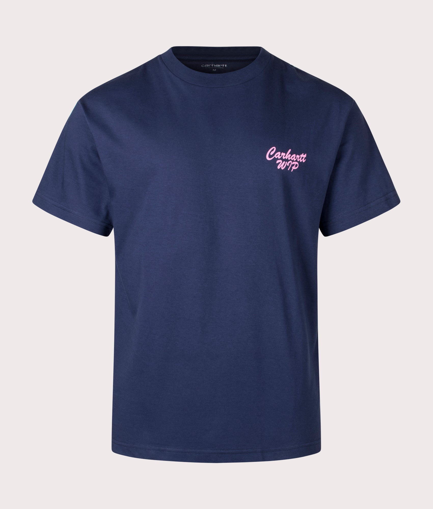 Relaxed Fit Friendship T-Shirt in Air Force Blue by Carhartt WIP. EQVVS Front Angle Shot.