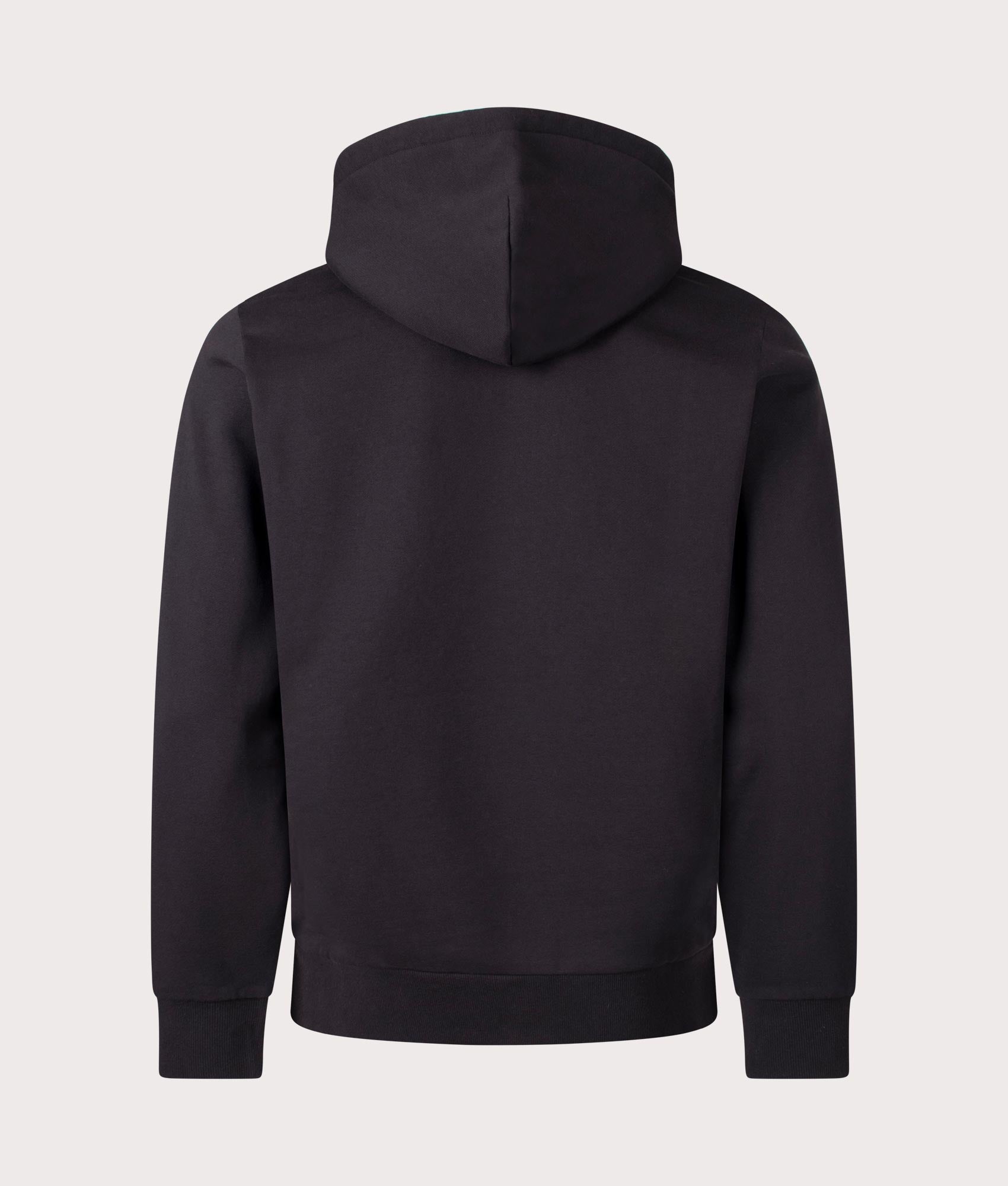 Carhartt WIP Script Embroidery Hoodie in Black/White. Back angle shot at EQVVS.